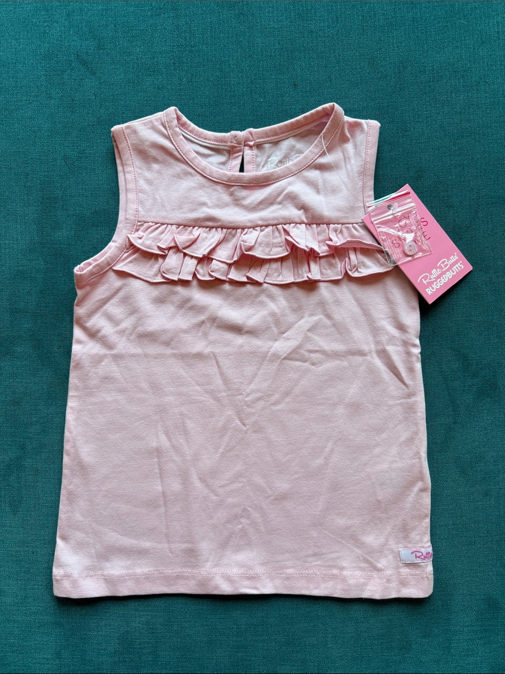 Ruffle Butts Light Pink Ruffle Tank Top